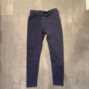 Athleta Girl fleece lined legging.  Gently worn.  Navy blue heather. 8-10.